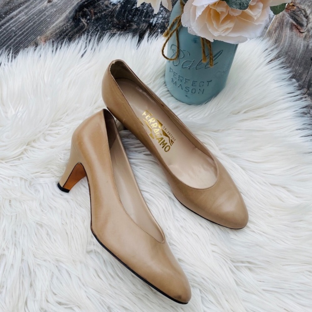 Salvatore Ferragamo Nude Heels